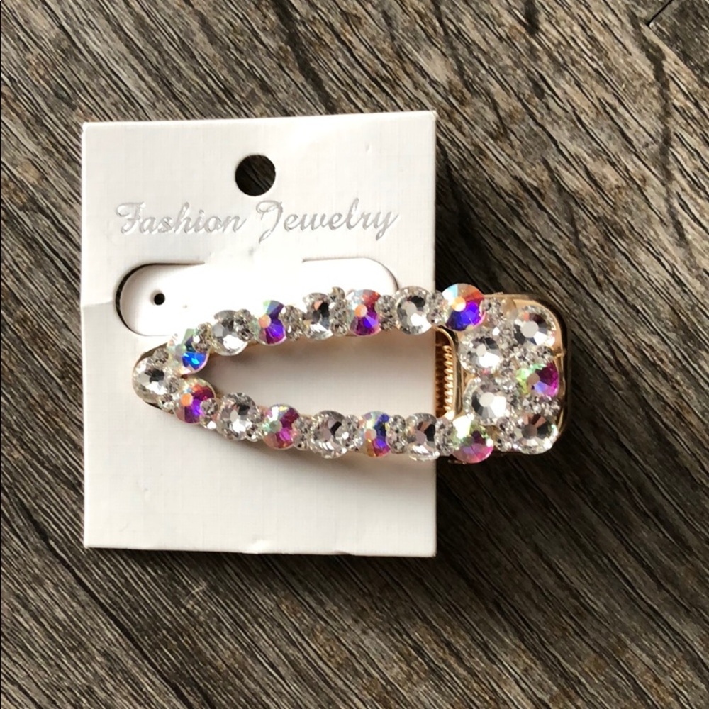 Beautiful ab crystal hair clip new